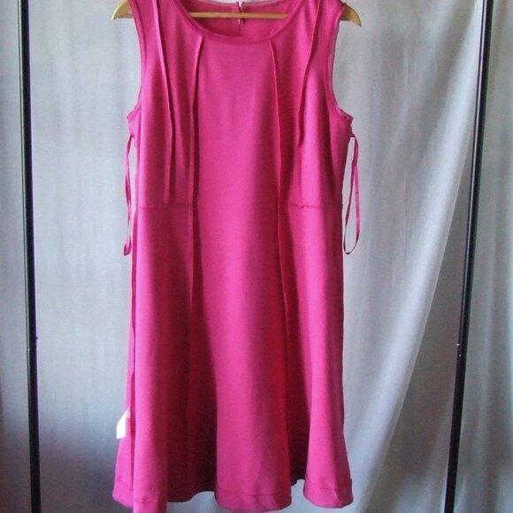 Talbots dress Barbie pink casual sleeveless size 12 summer feminine girlhoodcore - Picture 13 of 14
